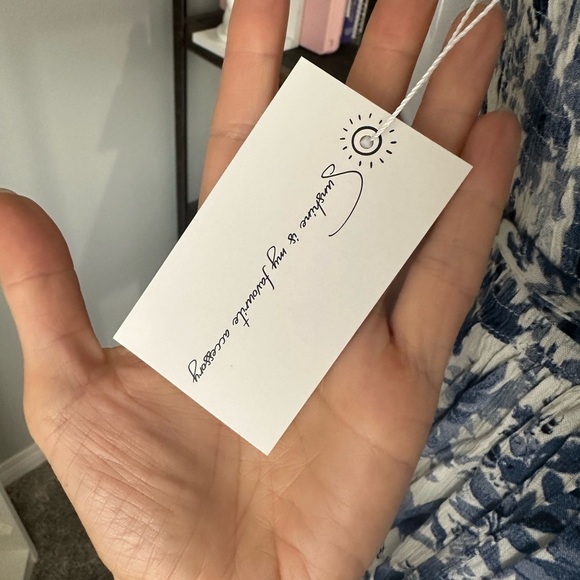 Blue and White Ruched Maxi Sundress - Picture 6 of 7